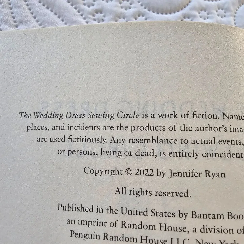 The Wedding Dress Sewing Circle Novel By Jennifer Ryan, Hardcover